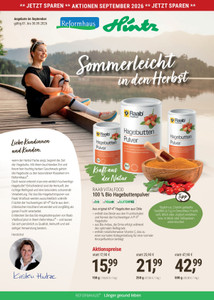 Reformhaus Prospekt - Sommerleicht in den Herbst
