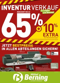 Möbel Berning Prospekt - Inventurverkauf