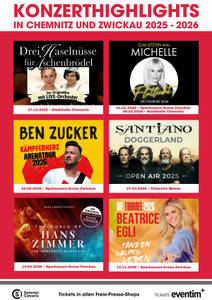 Semmel Concerts Entertainment Prospekt - Konzerthighlights in Chemnitz & Zwickau | 2025 - 2026