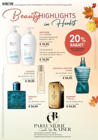 Parfümerie Kaiser Prospekt - Beauty Highlights im Herbst