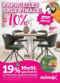 mömax Prospekt - PAPAGEILES SALE FINALE bis -70%