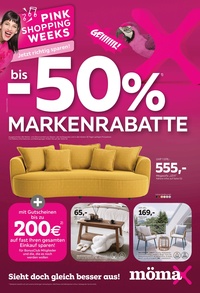 mömax Prospekt - bis -50% Markenrabatte