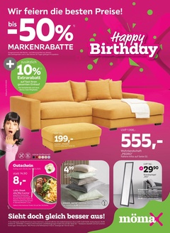 mömax Prospekt - bis -50% Markenrabatte