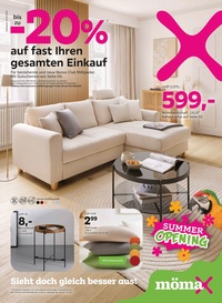 mömax Prospekt - bis zu -20% auf fast Ihren gesamten Einkauf