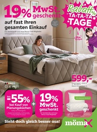 mömax Prospekt - 19% MwSt. geschenkt auf fast Ihren gesamten Einkauf