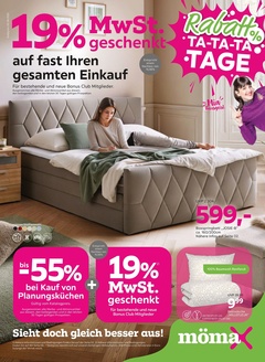 mömax Prospekt - 19% MwSt. geschenkt auf fast Ihren gesamten Einkauf