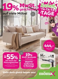 mömax Prospekt - 19% MwSt. geschenkt auf fast Ihren gesamten Einkauf