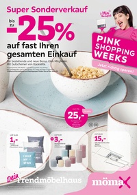 mömax Prospekt - bis zu -25% auf fast Ihren gesamten Einkauf