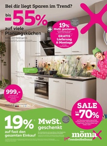 mömax Prospekt - 19% MwSt. geschenkt auf fast den gesamten Einkauf