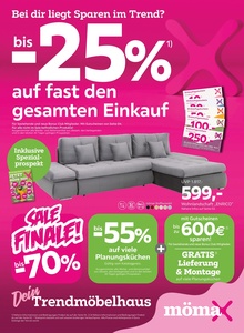 mömax Prospekt - bis zu -25% auf fast den gesamten Einkauf