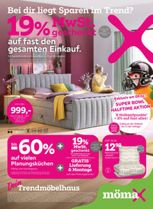 mömax Prospekt - 19% MwSt. geschenkt auf fast den gesamten Einkauf