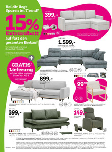 mömax Prospekt - 15% Extrarabatt auf fast den gesamten Einkauf