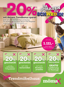 mömax Prospekt - bis zu 20% mit deinem Trendbonus sparen
