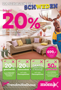 mömax Prospekt - bis zu 20% mit deinem Trendbonus sparen