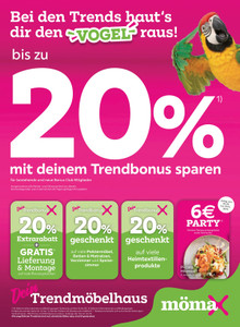 mömax Prospekt - bis zu 20% mit deinem Trendbonus sparen