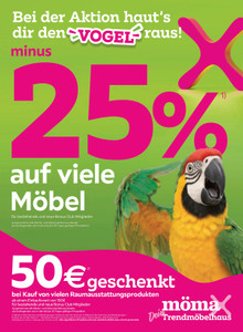 mömax Prospekt - minus 25% auf viele Möbel
