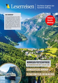 Medienhaus Aachen Prospekt - Norwegen Postschiffreise Nordkap 2025