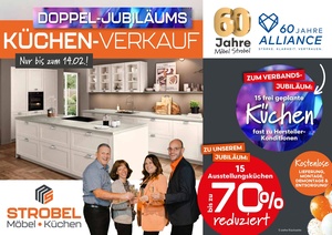 Möbel Strobel Prospekt - 2026/04 | Möbel Strobel Doppel Jubi Küchenverkauf