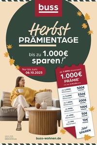 buss wohnen Prospekt - Herbst-Prämientage