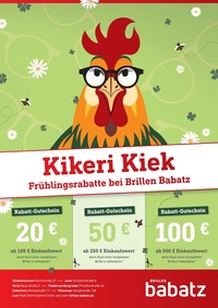 Brillen Babatz Prospekt - Kikeri Kiek Frühlingsrabatte bei Brillen Babatz