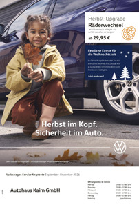 Autohaus Kaim Prospekt - VW Service Angebote