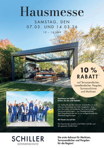 Schiller Sonnenschutz Prospekt - 2026/09 | Schiller Sonnenschutz Hausmesse