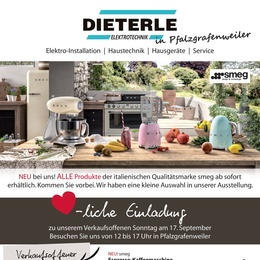 Dieterle Elektrotechnik Prospekt - Herzliche Einladung