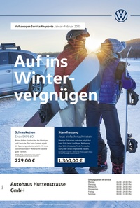 Autohaus Huttenstraße Prospekt - Volkswagen Service-Angebote Januar-Februar 2025