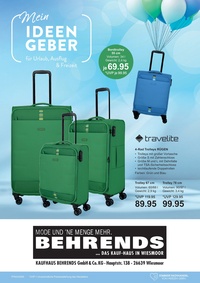 Kaufhaus Behrends Prospekt - Travelite
