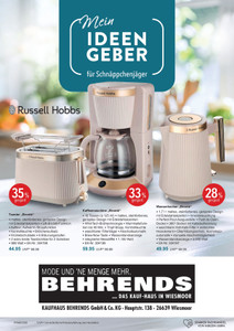 Kaufhaus Behrends Prospekt - Ideengeber