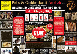 Gold- und Pelzankauf Horniak Prospekt - Pelz- und Goldankauf Aurich