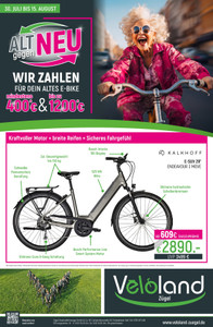 Zügel Zweiradfahrzeuge Prospekt - 2026/31 | Veloland Zügel alt gegen neu