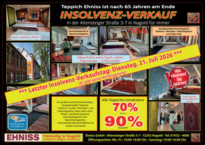Teppichhaus Prospekt - Insolvent Verkauf