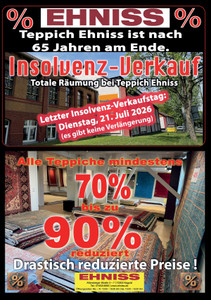 Teppichhaus Prospekt - Insolvent Verkauf