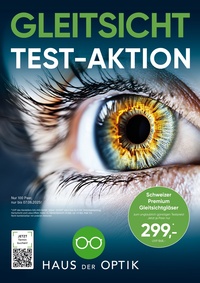 Haus der Optik Prospekt - Gleitsicht Test-Aktion