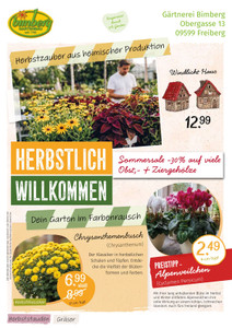 Gartenbau bimberg Prospekt - Herbstlich willkommen
