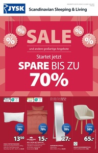 JYSK Prospekt - Spare bis zu 70%