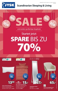 JYSK Prospekt - Spare bis zu 70%