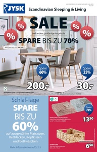 JYSK Prospekt - Spare bis zu 70%