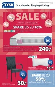 JYSK Prospekt - Spare bis zu 70%