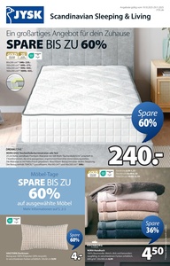 JYSK Prospekt - Spare bis zu 60%
