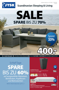 JYSK Prospekt - Spare bis zu 70%