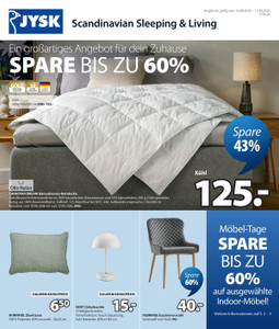 JYSK Prospekt - Spare bis zu 60% - Seite 1