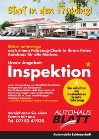 Autohaus Blatt Prospekt - Start in den Frühling!