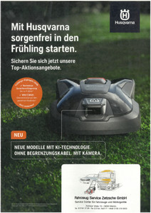 Fahrzeugservice Zetsche Prospekt - Mit Husqvarna sorgenfrei in den Frühling starten.