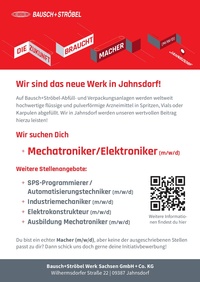 Bausch + Stöbel SE + Co. KG Prospekt - Wir suchen Dich