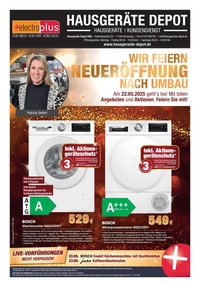 Hausgeräte Depot Prospekt - Neueröffnung nach Umbau