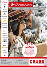 Mode Cruse Arnsberg Prospekt - Angebote ab 09.12.