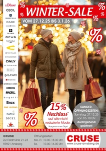 Mode Cruse Arnsberg Prospekt - Angebote ab 27.12.