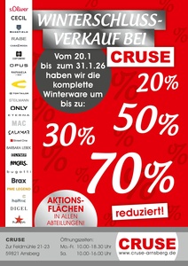 Mode Cruse Arnsberg Prospekt - Angebote ab 20.01.
